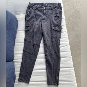 Modcloth Dark Gray / Faded black pants Cargo with Zippers at leg 16